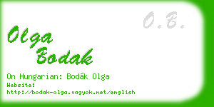 olga bodak business card